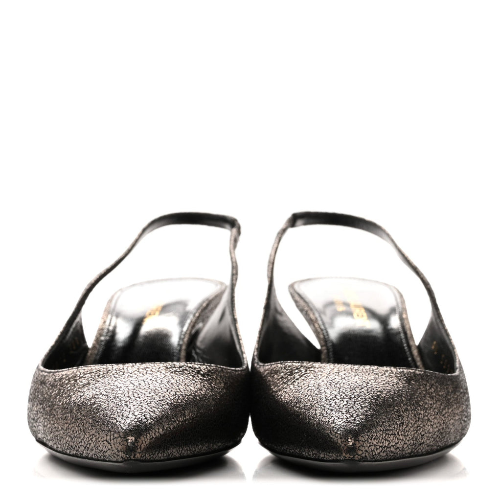 EVORA CHARLOTTE 55 SLINGBACK PUMPS GUNMETAL