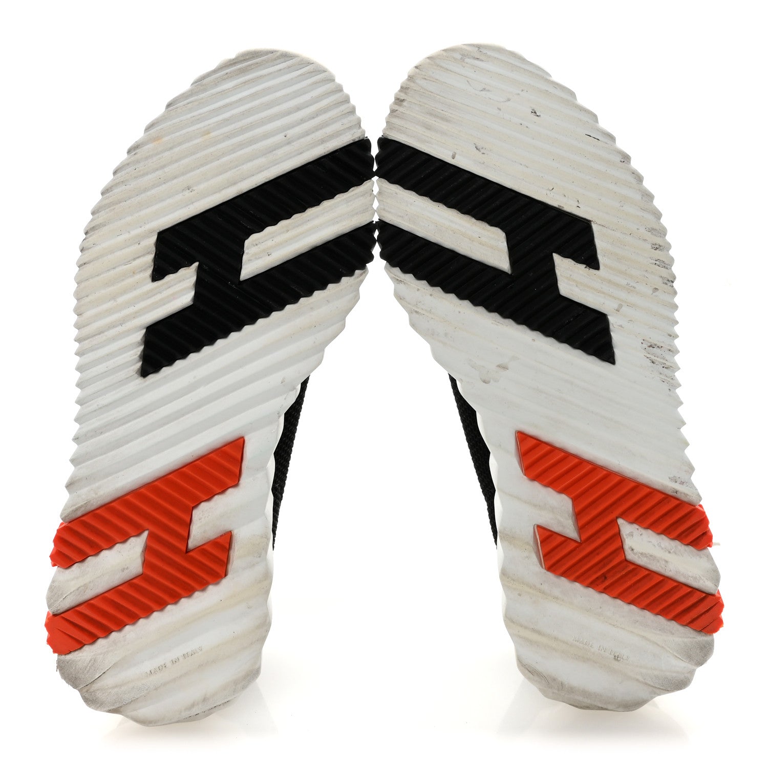AIR MESH SUEDE GOATSKIN BOUNCING SNEAKERS BLACK ORANGE