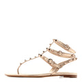 NAPPA ROCKSTUD ANKLE STRAP FLAT THONG SANDALS SKIN