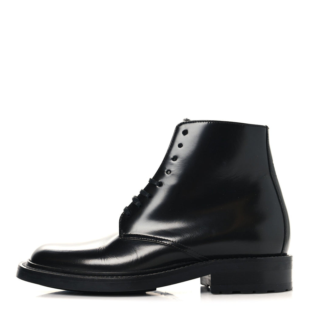 CALFSKIN WOMENS ARMY COMBAT BOOTS BLACK
