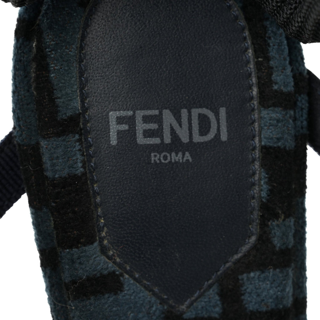 FABRIC JACQUARD FF COLIBRI LITE 85MM SLINGBACK PUMPS BLACK BLUE