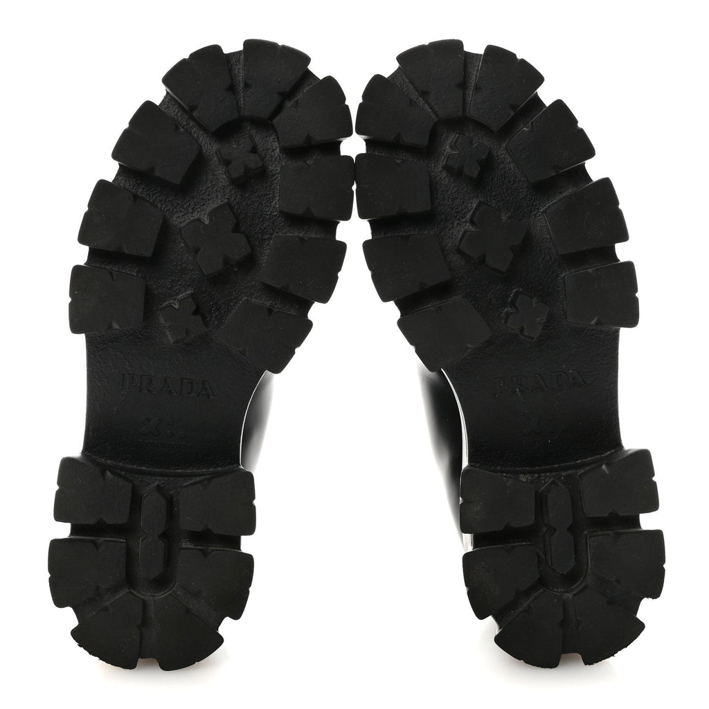 SPAZZOLATO ROIS MONOLITH 55MM DERBY LOAFERS BLACK
