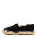 VELVET GROSGRAIN CC ESPADRILLES BLACK