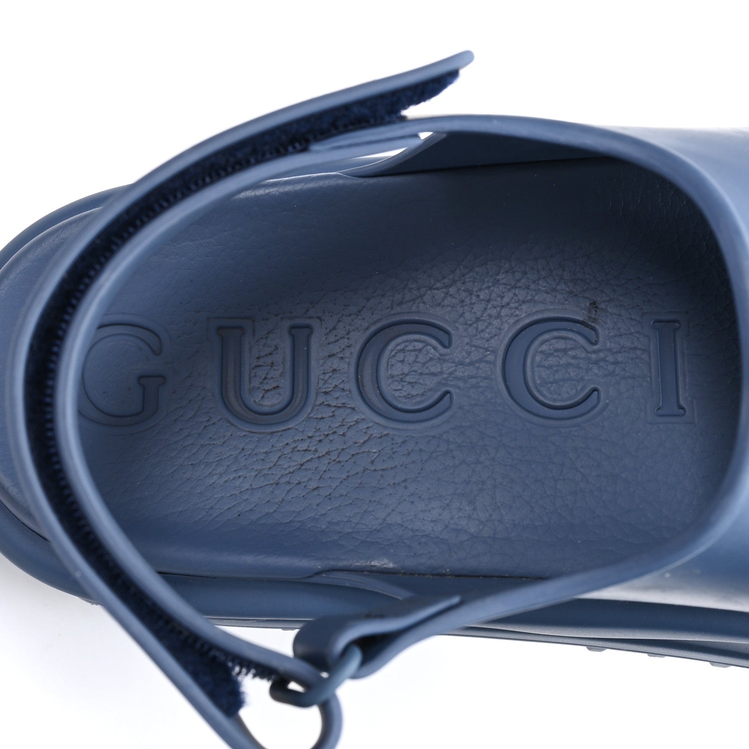 SOFT RUBBER HORSEBIT TOUCH MENS STRAPPED SANDALS WASHED INDIGO