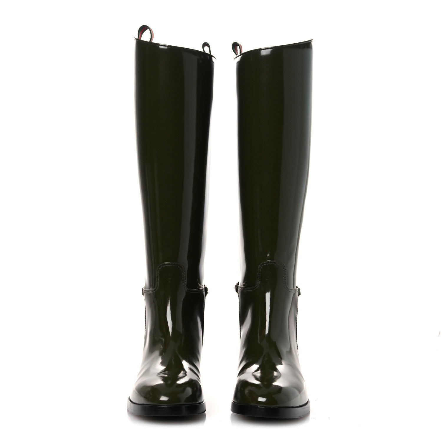 BRUSHED CALFSKIN MICHELANGELO SLIM HORSEBIT RIDING BOOTS LUSCIOUS GREEN