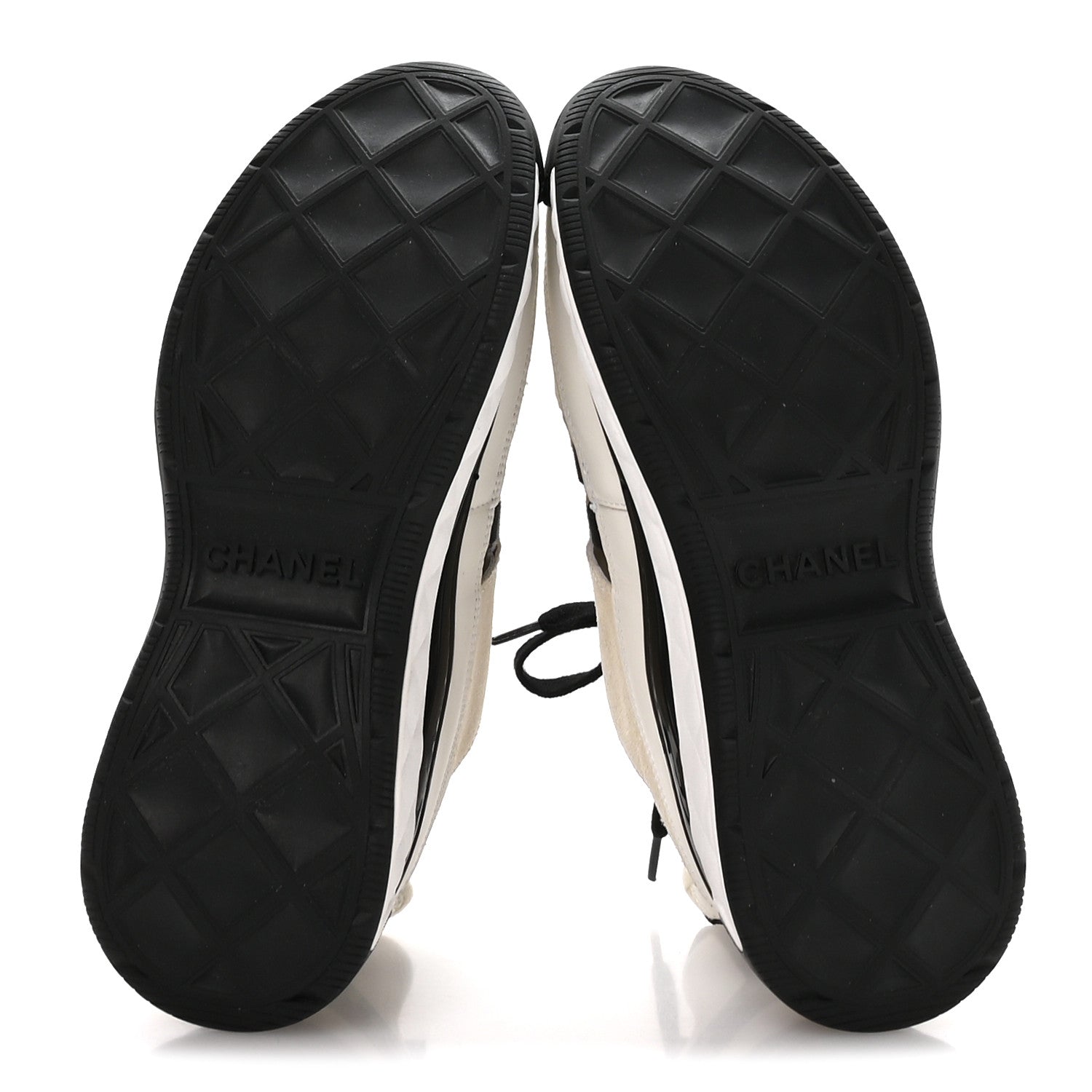 FABRIC CALFSKIN SUEDE CC SNEAKERS IVORY BLACK
