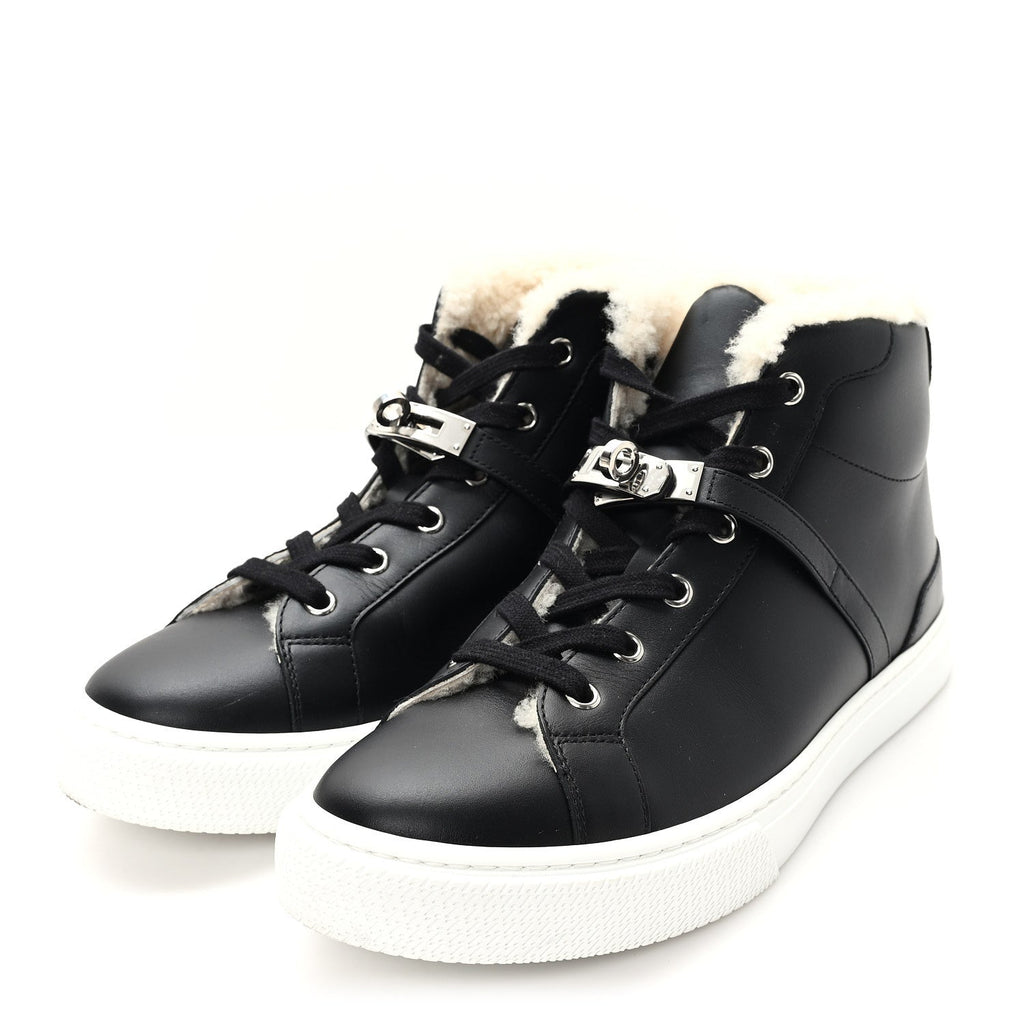 CALFSKIN WOOLSKIN DAYDREAM SNEAKERS BLACK ECRU