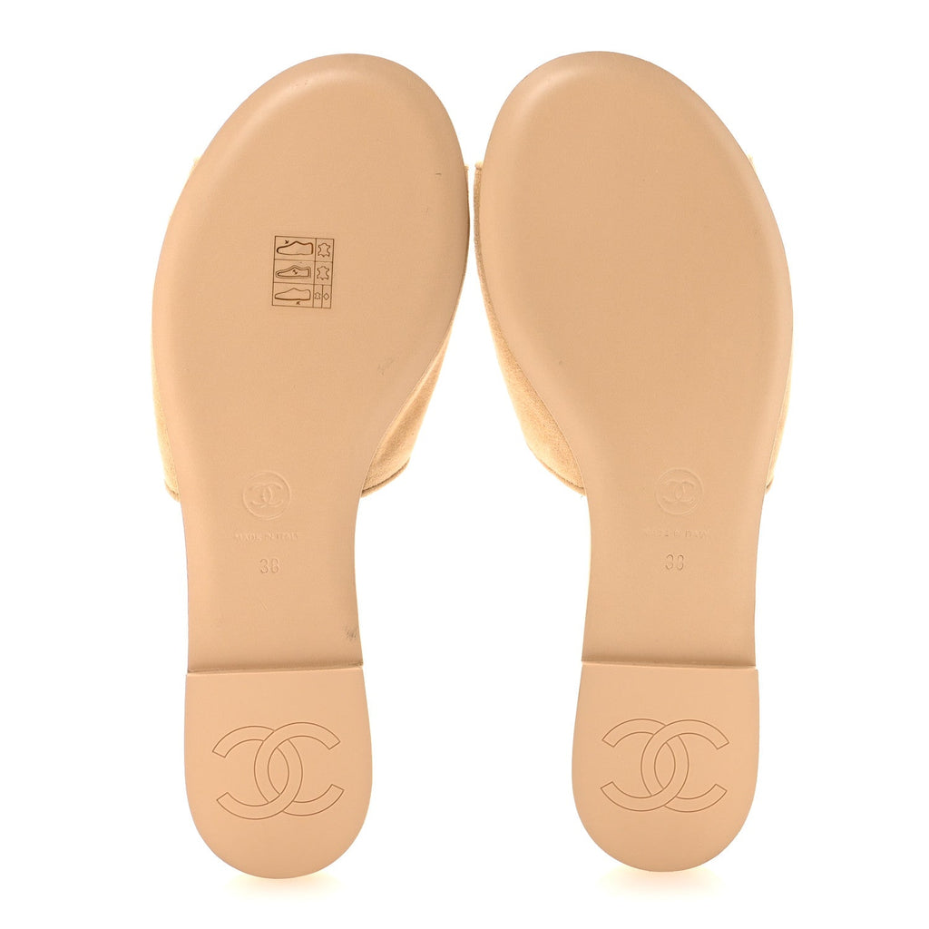 SUEDE KIDSKIN VELCRO MULES BEIGE