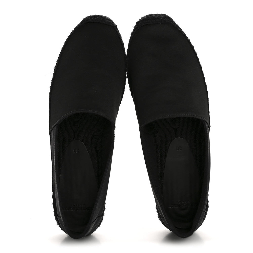 CREPE SATIN ELBA ESPADRILLES BLACK