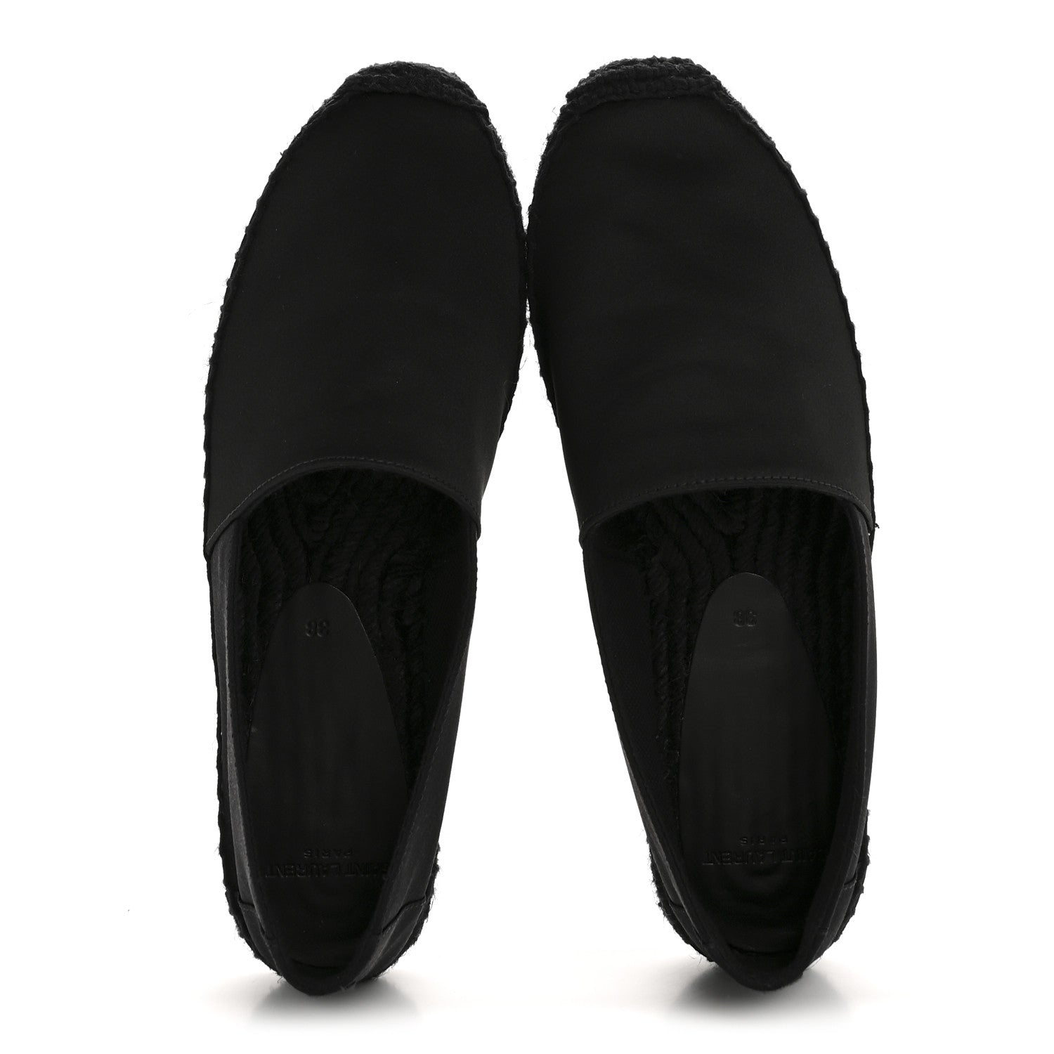 CREPE SATIN ELBA ESPADRILLES BLACK