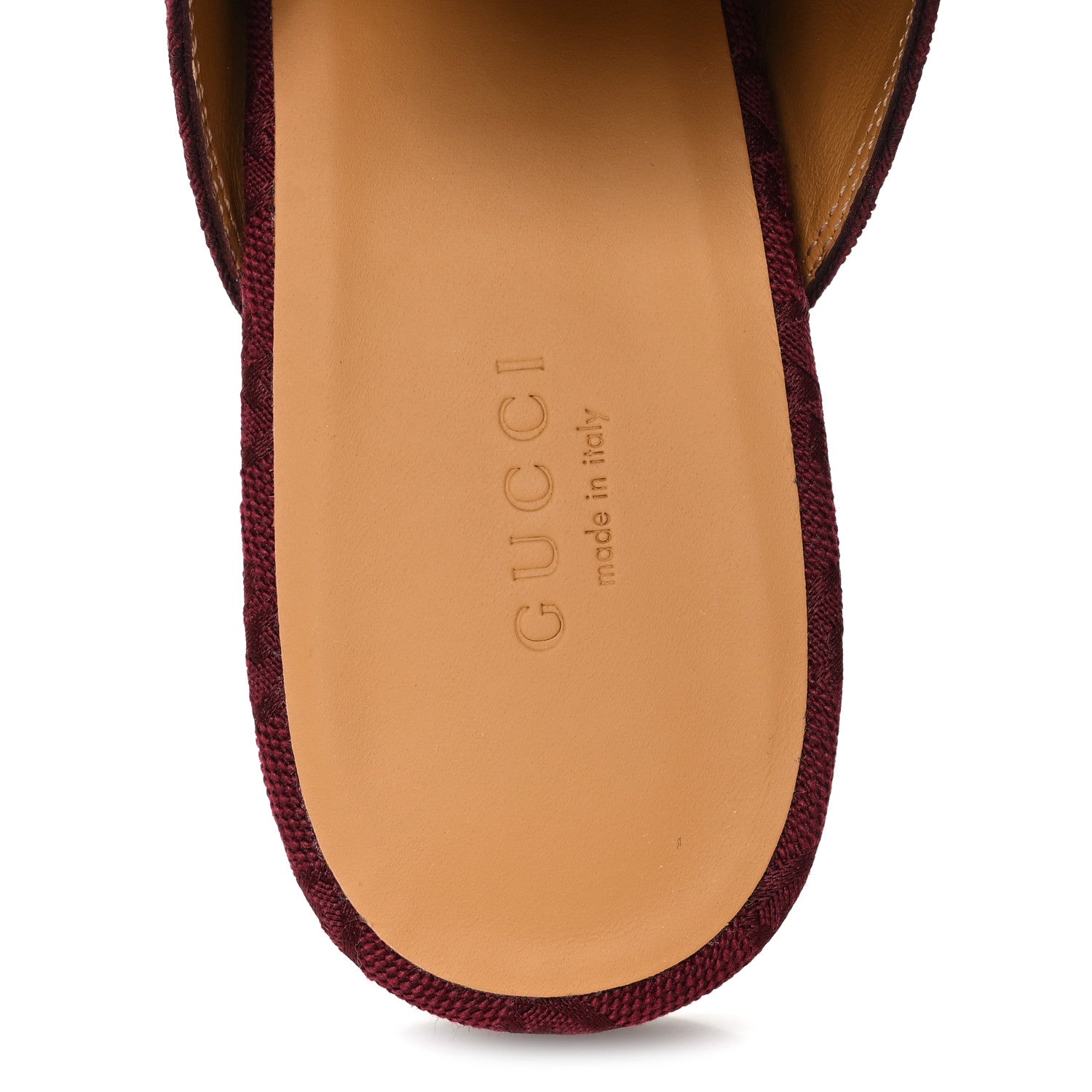 NEW CANVAS GG MONOGRAM MALAGA KID WOMENS PRINCETOWN SLIPPERS ROSSO ANCORA