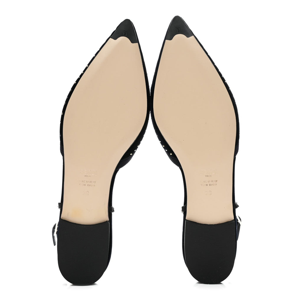 VELLUTO STUDDED COLIBRI LITE SLINGBACK BALLERINA FLATS BLUE NOTTE