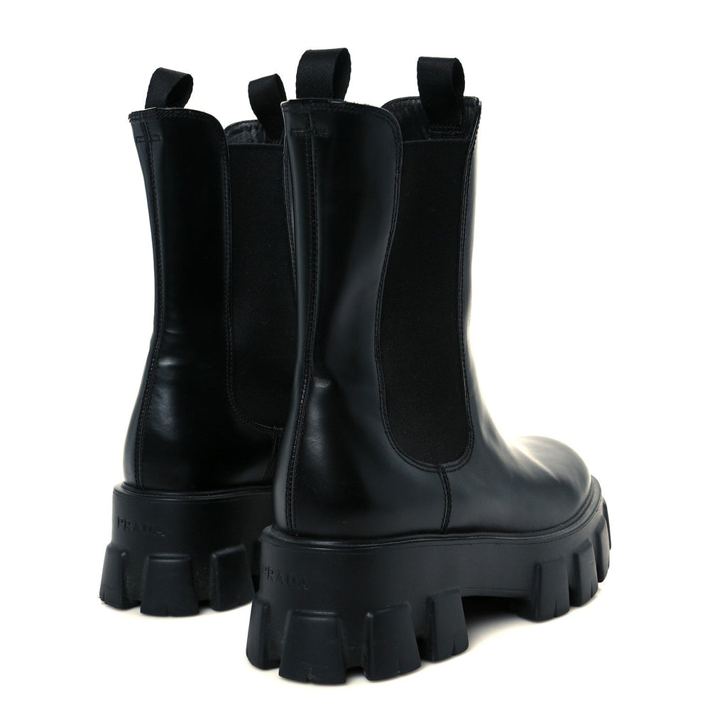 SPAZZOLATO ROIS MONOLITH CHELSEA 55MM TALL BOOTS BLACK