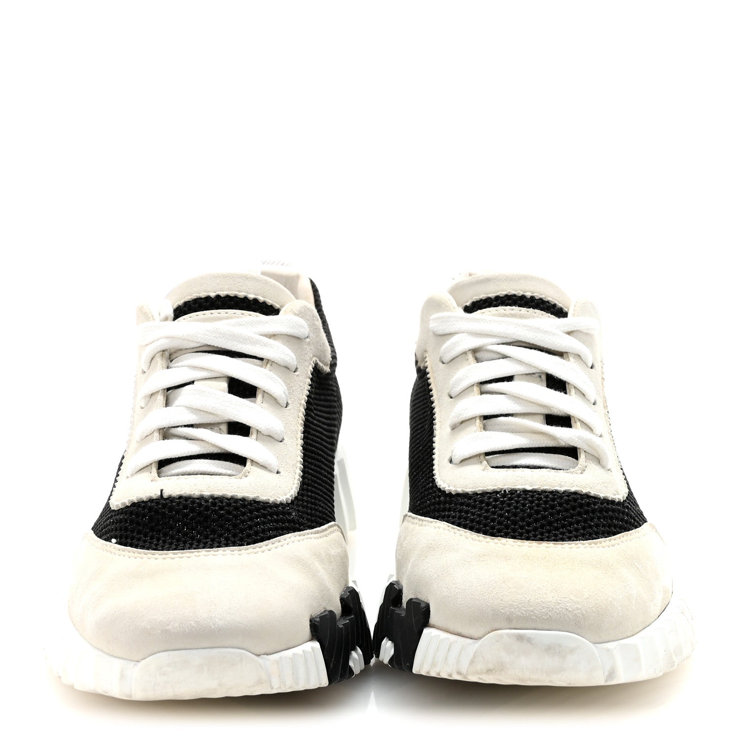 AIR MESH SUEDE GOATSKIN BOUNCING SNEAKERS BLACK ORANGE