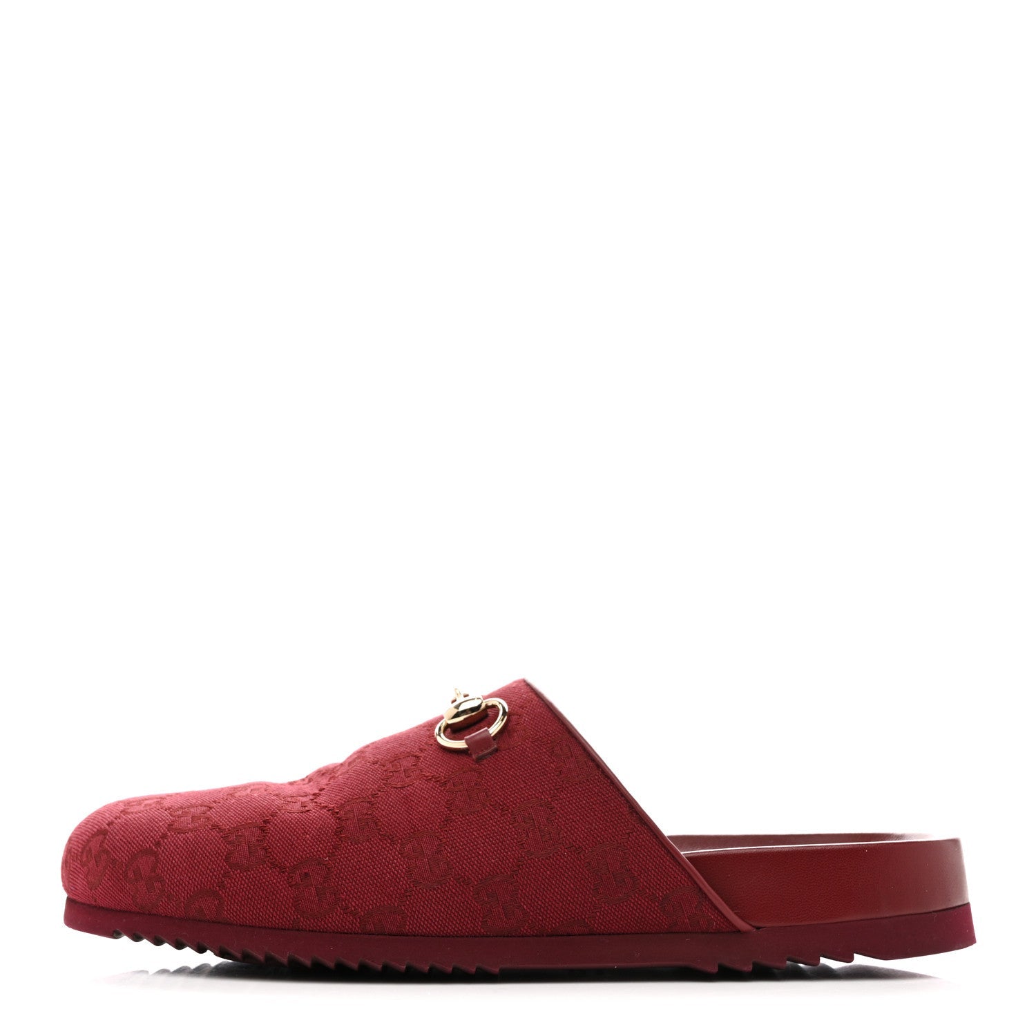 GG SUPREME MONOGRAM WOMENS HORSEBIT SLIPPERS ROSSO ANCORA