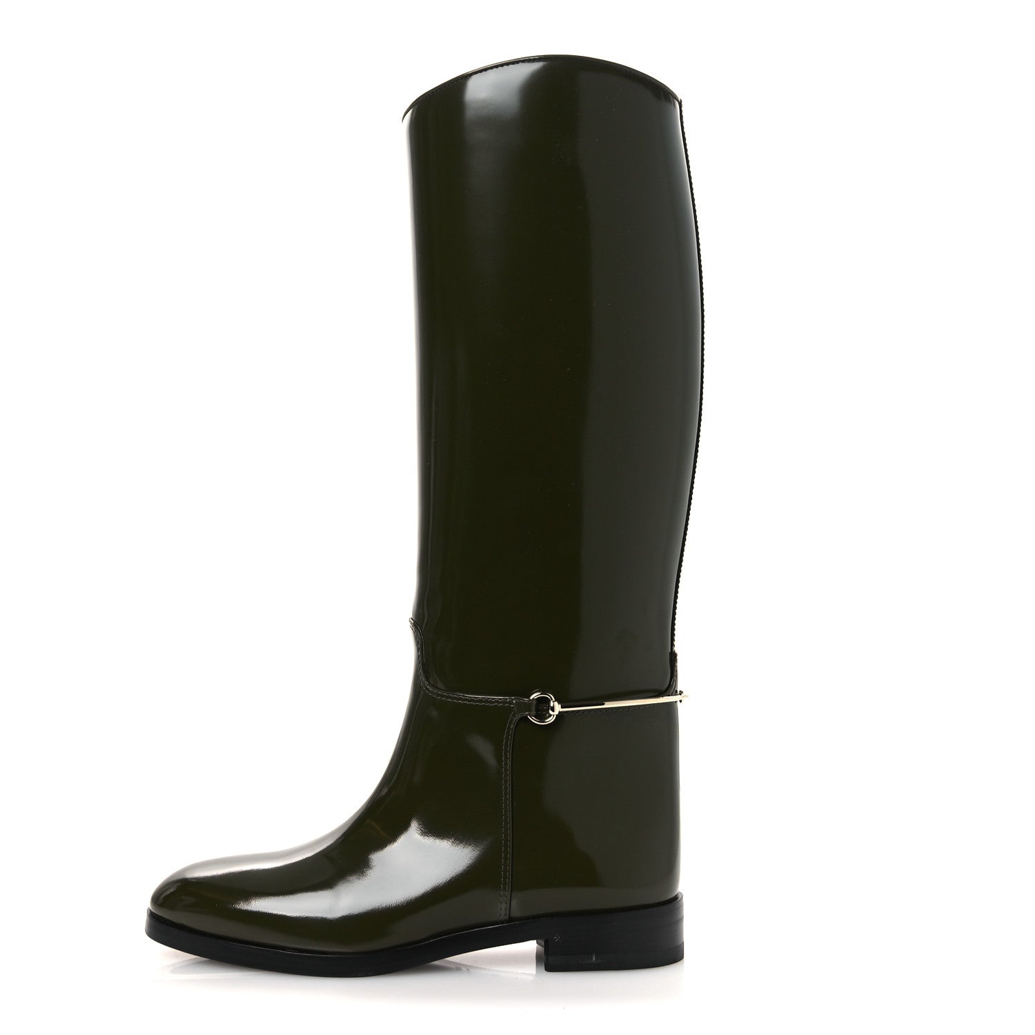 BRUSHED CALFSKIN MICHELANGELO SLIM HORSEBIT RIDING BOOTS LUSCIOUS GREEN