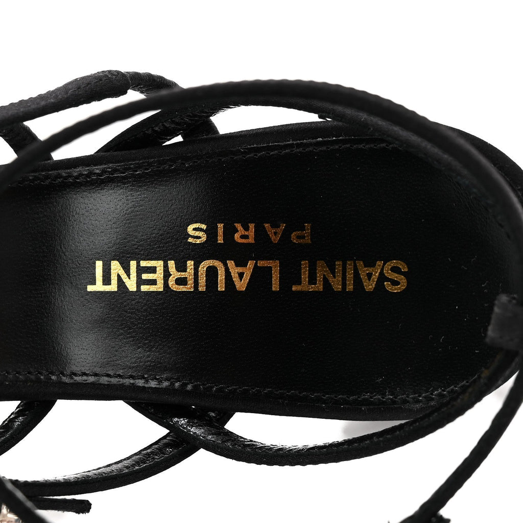 CREPE SATIN CRYSTAL JERRY 110 SANDALS BLACK