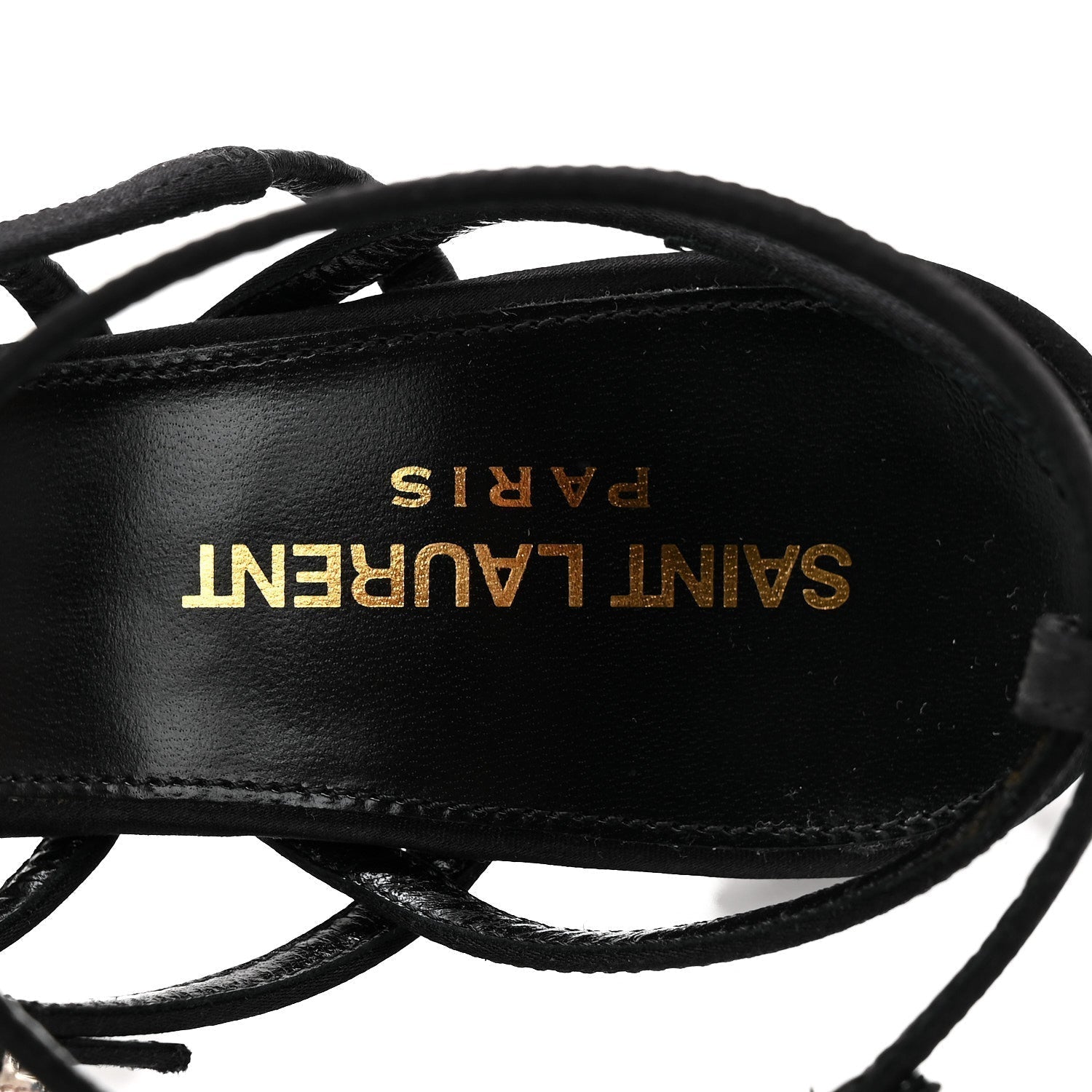 CREPE SATIN CRYSTAL JERRY 110 SANDALS BLACK