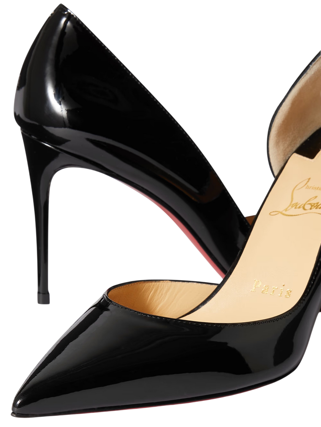 CHRISTIAN LOUBOUTIN IRIZA PATENT-LEATHER BLACK