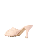 BOTTEGA VENETA BLINK TWISTED INTRECCIATO LEATHER MULES PINK