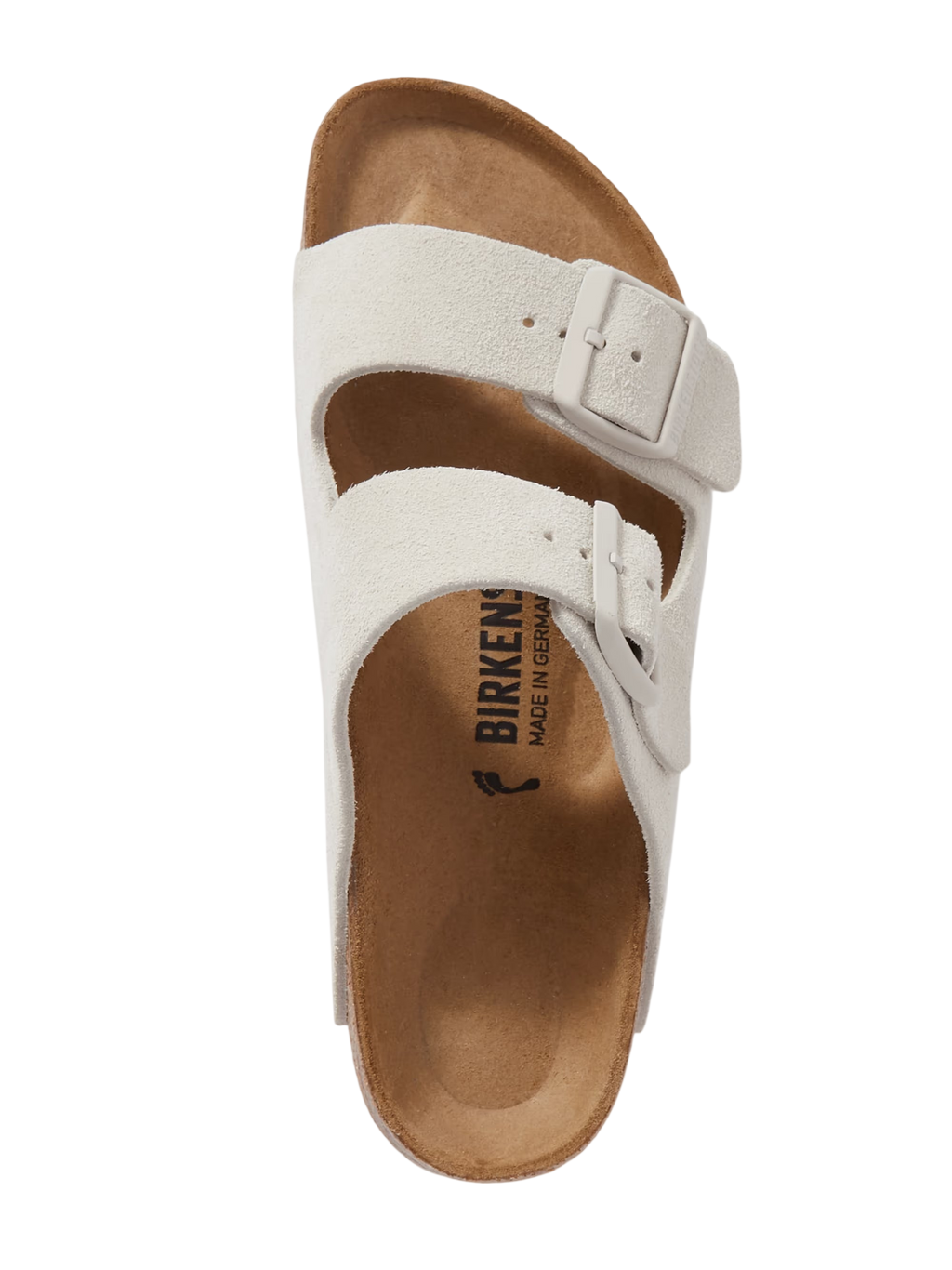 BIRKENSTOCK ARIZONA SUEDE SANDALS WHITE