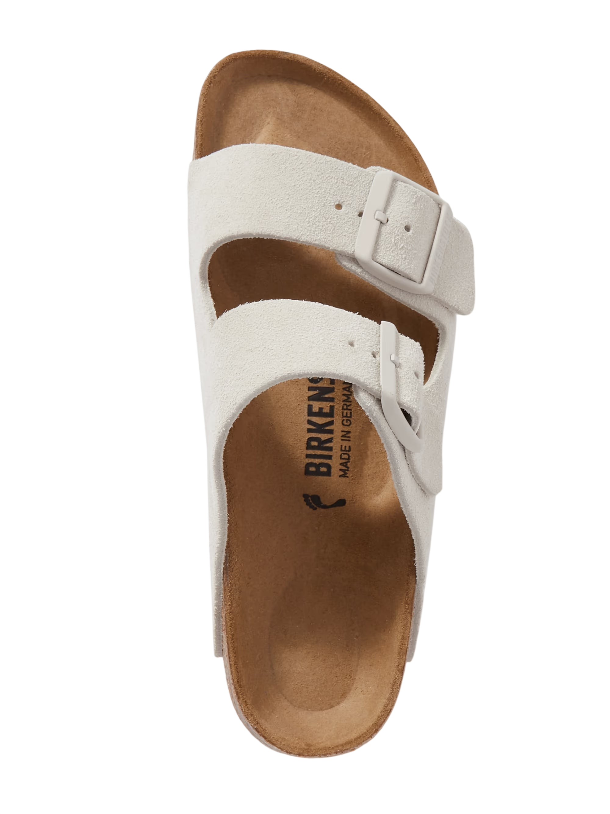 BIRKENSTOCK ARIZONA SUEDE SANDALS WHITE