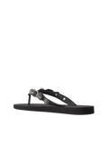 BALENCIAGA CAGOLE EMBELLISHED RUBBER FLIP FLOPS