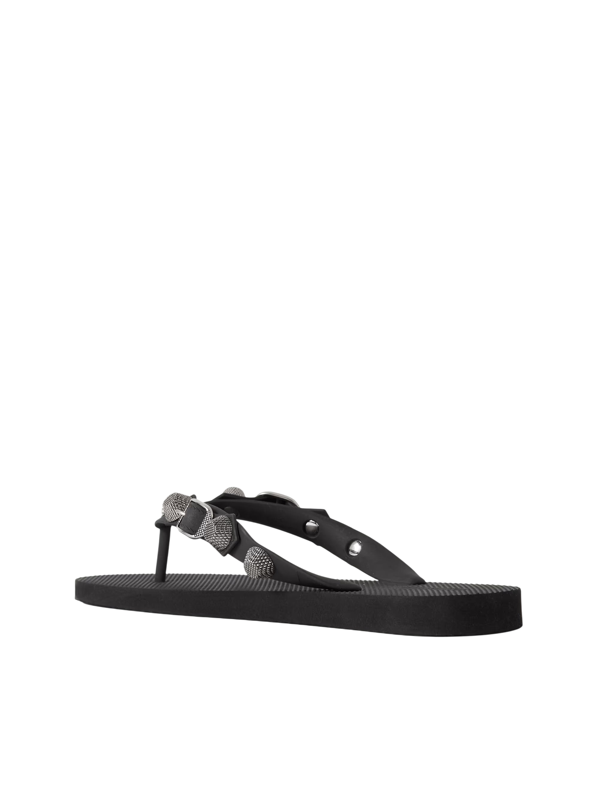BALENCIAGA CAGOLE EMBELLISHED RUBBER FLIP FLOPS