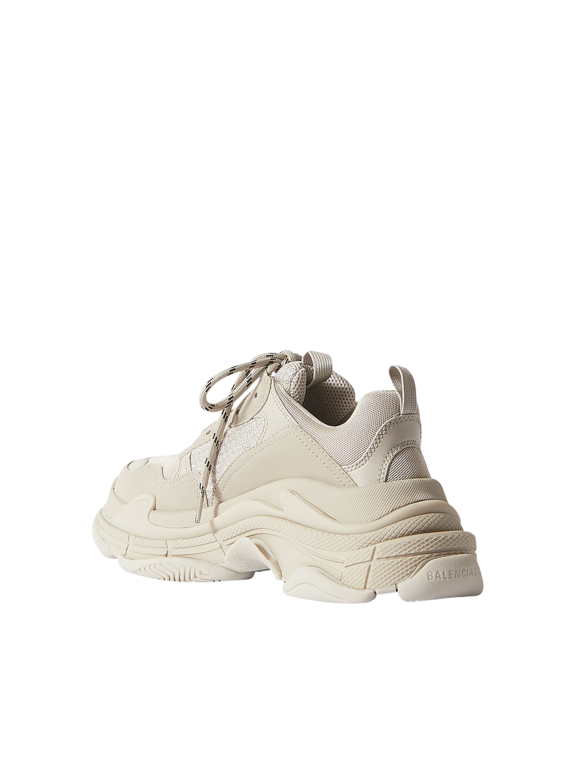 BALENCIAGA TRIPLE S LOGO-EMBROIDED LEATHER, NUBUCK AND MESH SNEAKERS