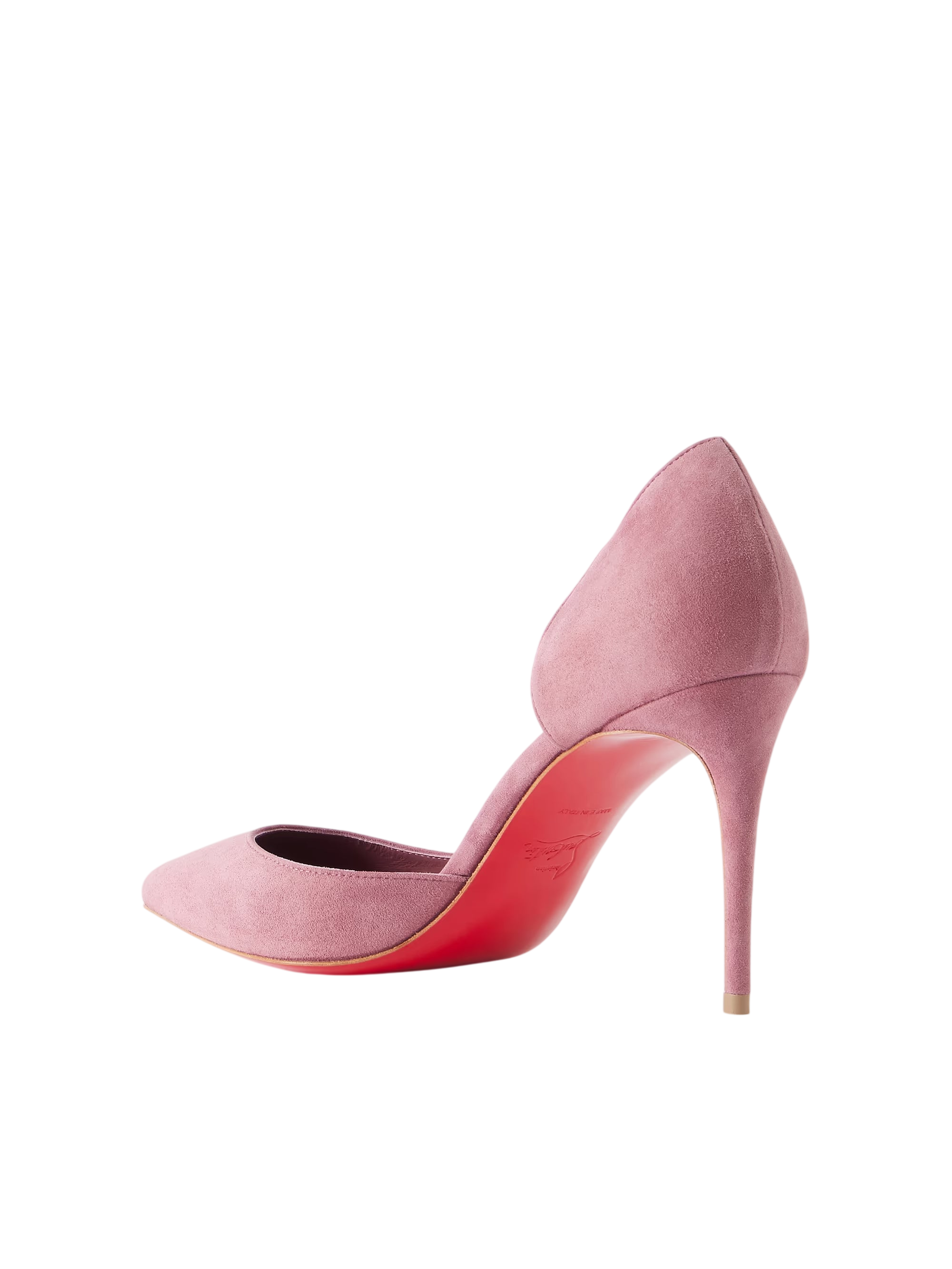 CHRISTIAN LOUBOUTIN IRIZA 85 SUEDE PUMPS ANTIQUE ROSE