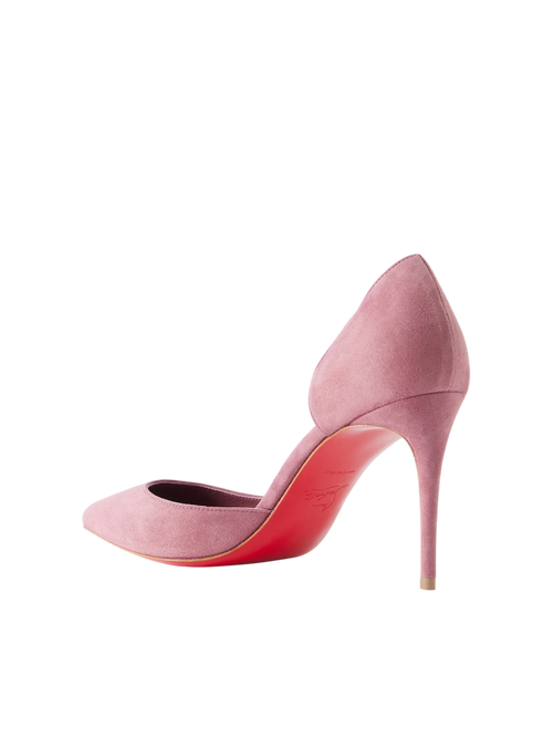 CHRISTIAN LOUBOUTIN IRIZA 85 SUEDE PUMPS ANTIQUE ROSE