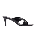 BALENCIAGA EMBELLISHED CRINKLED-LEATHER SANDALS