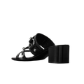 BALENCIAGA CITY EMBELLISHED CRINKLED LEATHER MULES