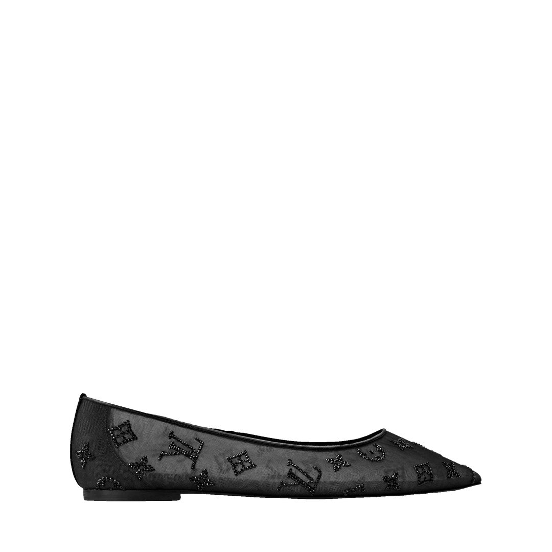 LOUIS VUITTON PATENT UNIFORMES BALLERINA FLAT BLACK