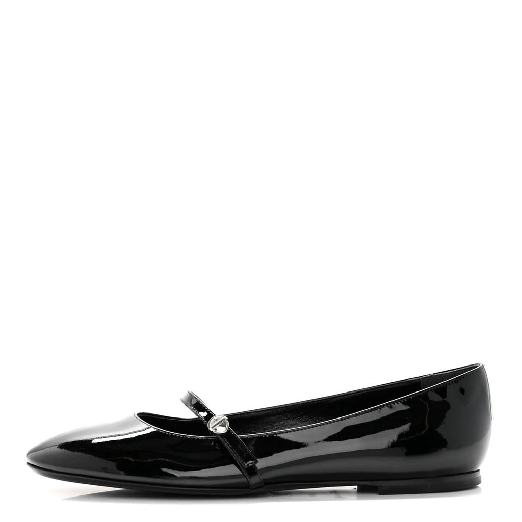 LOUIS VUITTON PATENT UNIFORMES BALLERINA FLAT BLACK