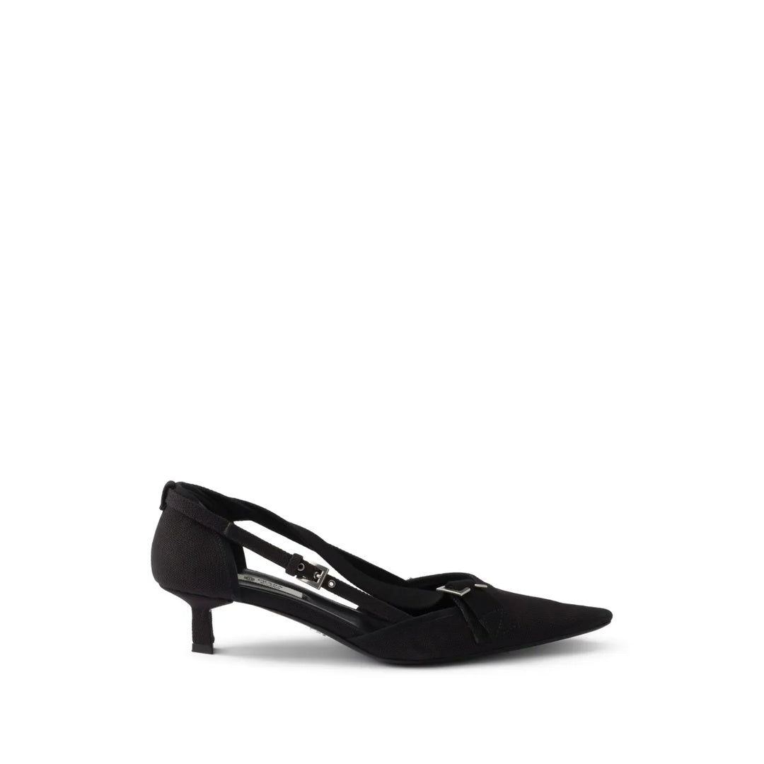 PRADA CANVAS PUMPS GREEN
