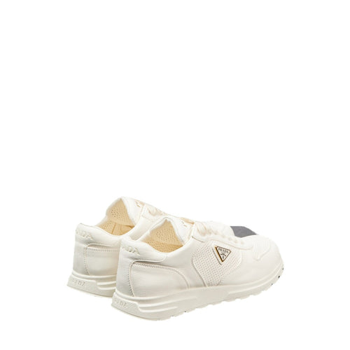 PRADA COURT LEATHER SNEAKERS NATURAL