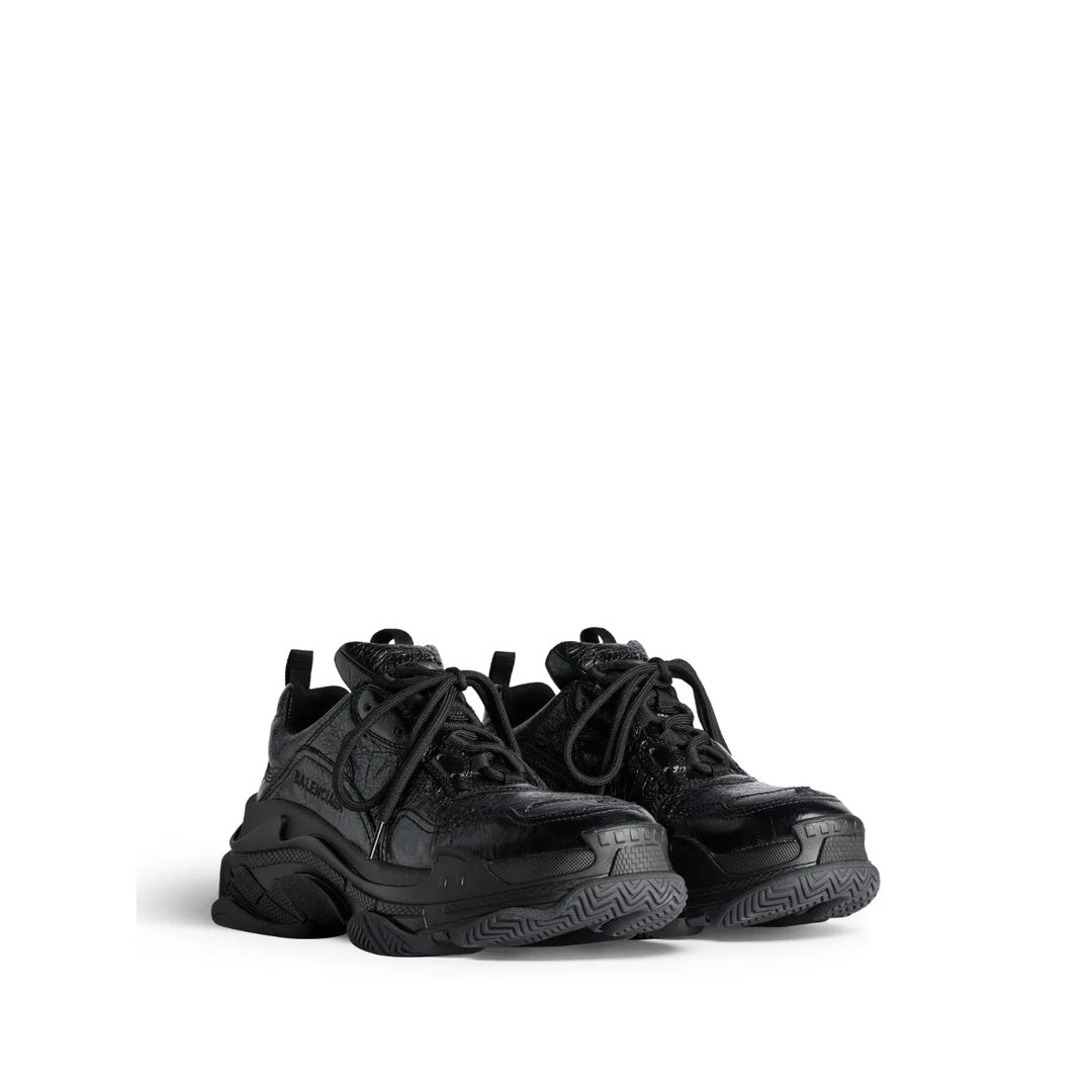 BALENCIAGA TRIPLE S. LACE-UP SNEAKERS BLACK