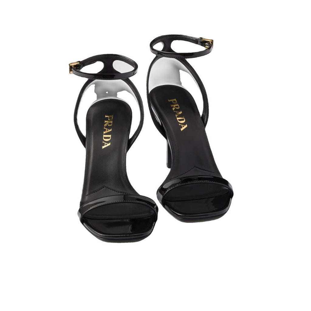 PRADA HEELED SANDAL BLACK