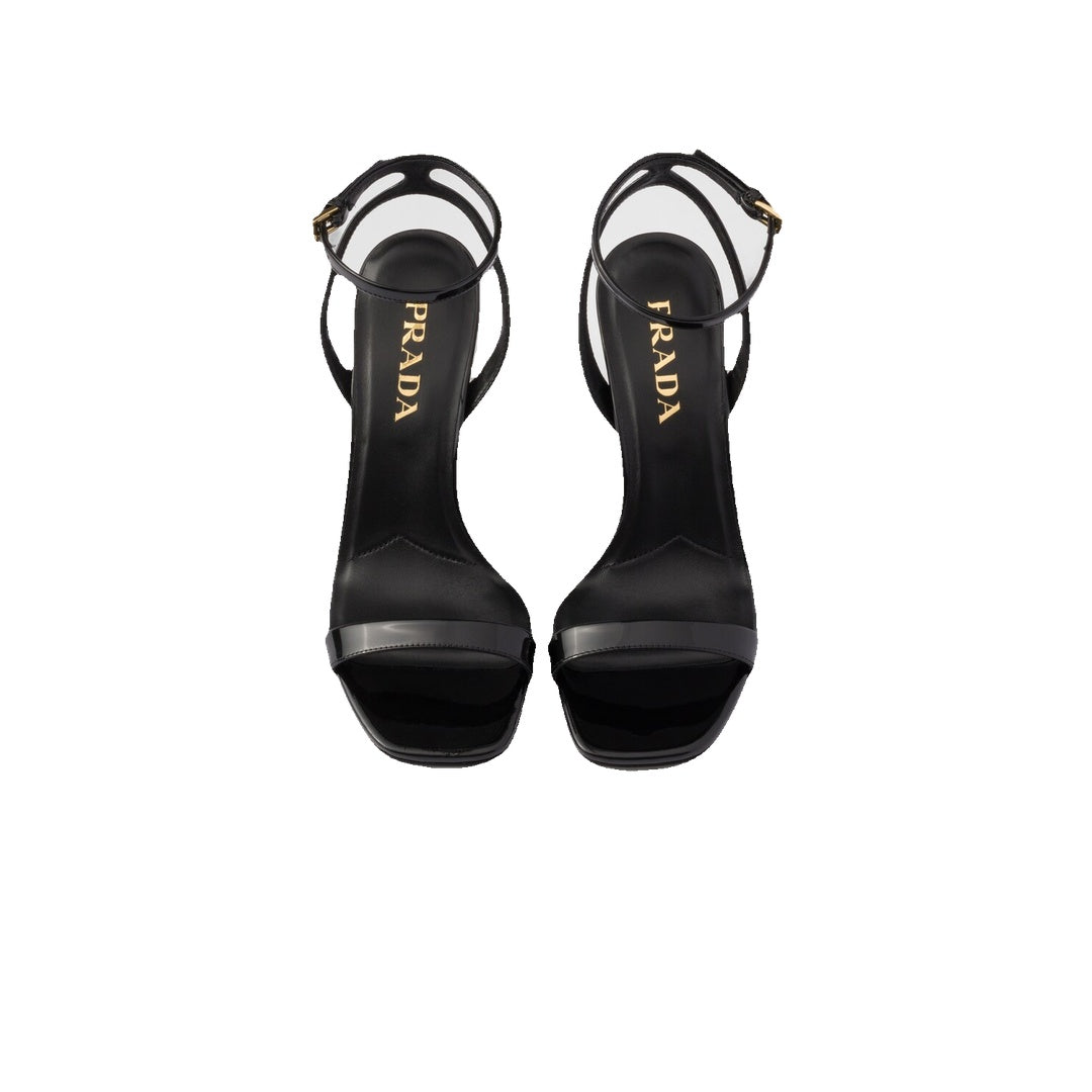 PRADA HEELED SANDAL BLACK
