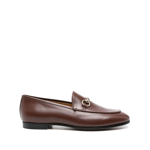 GUCCI EDGAR HORSEBIT-EMBELLISHED LEATHER LOAFERS BROWN