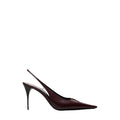 SAINT LAURENT BRETEUIL LEATHER PUMPS BURGUNDY