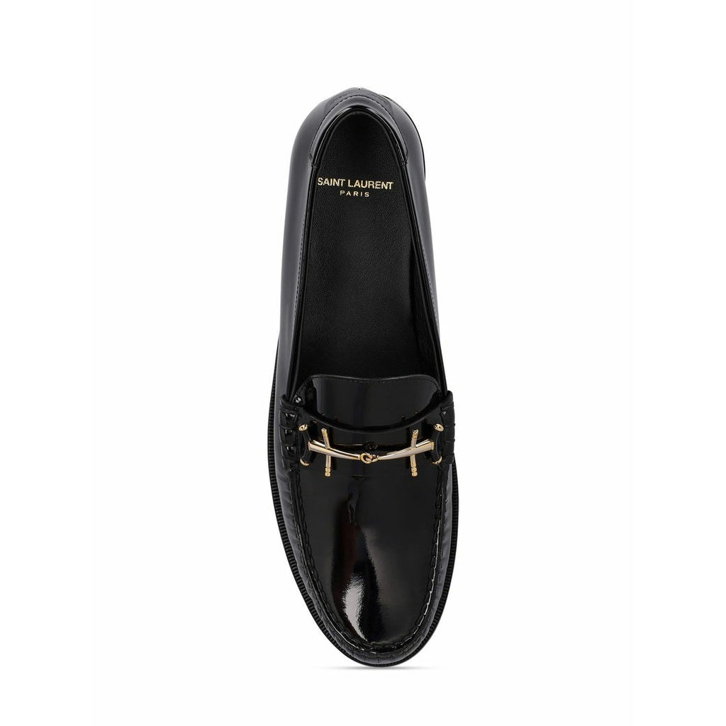 SAINT LAURENT LE LOAFER MONOGRAM TASSEL LOAFERS BLACK