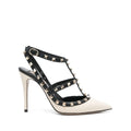 VALENTINO GARAVANI ROCKSTUD KIDSKIN PUMPS 100MM WHITE