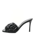VALENTINO GARAVANI COEUR VIPERE KIDSKIN SLIDE SANDAL 105MM BLACK