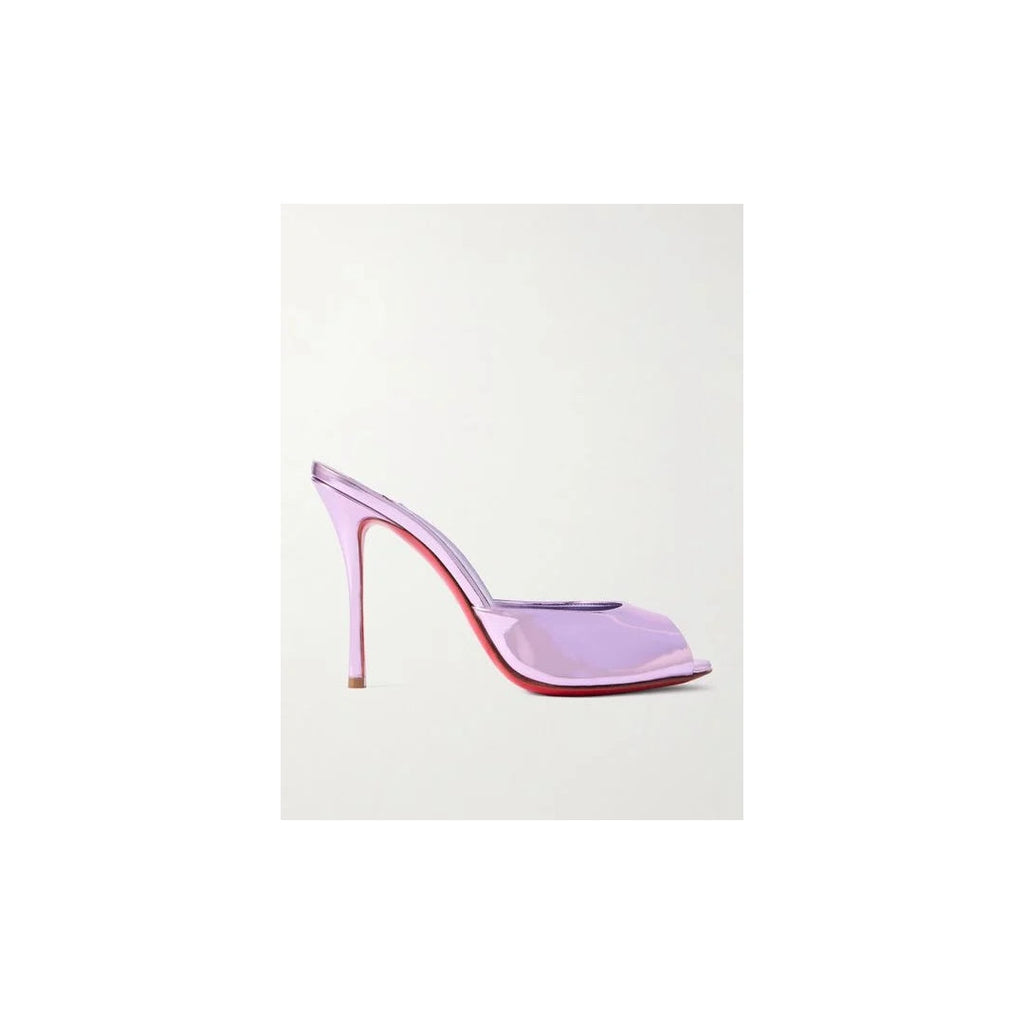 CHRISTIAN LOUBOUTIN ME DOLLY PATENT LEATHER MULES PINK