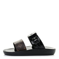 LOUIS VUITTON MONOGRAM SUNBATH FLAT MULE SANDAL BLACK