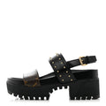 LOUIS VUITTON CALFSKIN MONOGRAM LAUREATE PLATFORM SANDAL BLACK