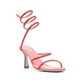 RENÉ CAOVILLA ELLABRITA EMBELLISHED-STRAP HEELED SANDAL PINK FARFETCH PINK
