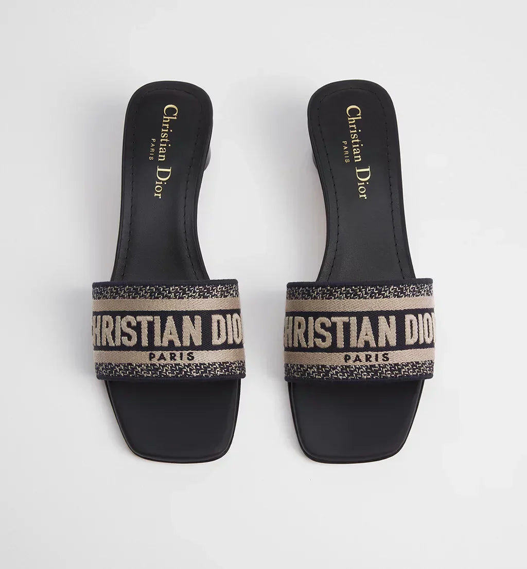 DIOR DIORVIERA DWAY HEELED SLIDE DEEP BLUE